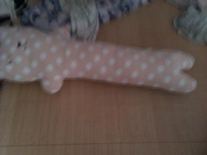 宝宝送我的一米兔猫！